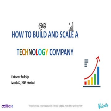 How to Build and Scale a Technology Company