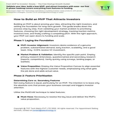 How to Build an MVP That Attracts Investors: A Step-by-Step Startup ...