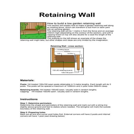 How to build a retaining wall