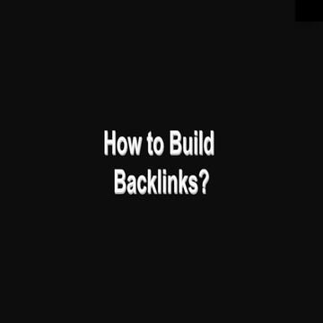 How to build backlinks 