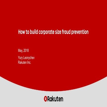 How to build corporate size fraud prevention