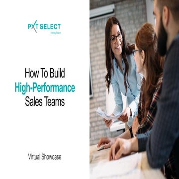 How to Build High Performance Sales Teams