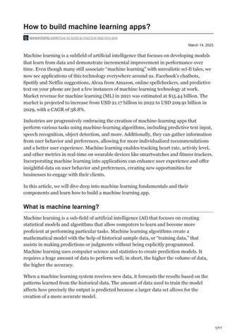 How to build machine learning apps.pdf
