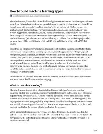 How to build machine learning apps.pdf