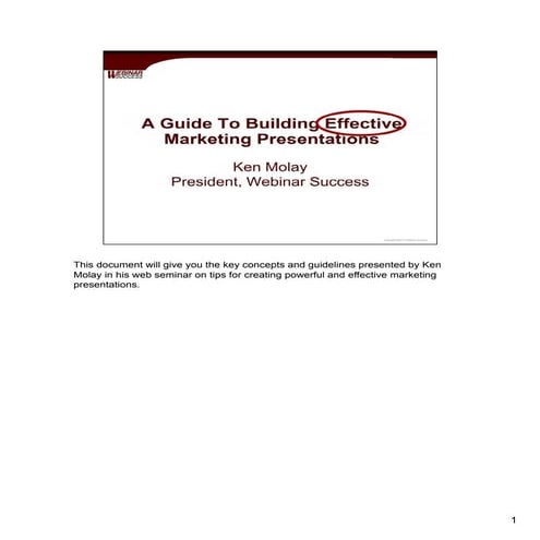 How to Build Marketing Presentations for Webinars