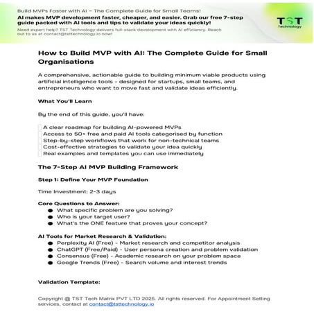 How to Build an AI-Powered MVP: The Complete Guide for Startups and Small Teams