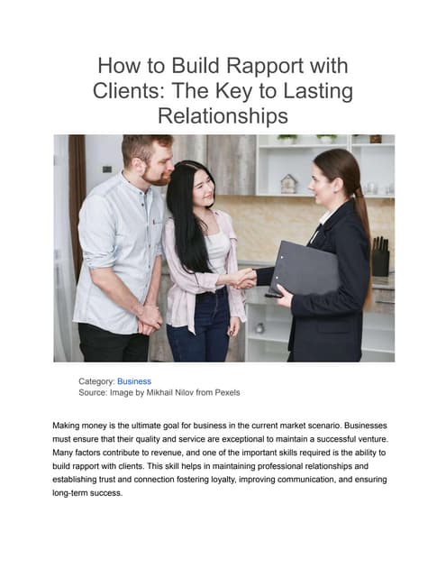 Importance Of Building Rapport With Clients How to Build Rapport with Clients_ The Key to Lasting Relationships.pdf