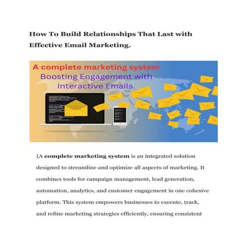 How To Build Relationships That Last with Effective Email Marketing..pdf