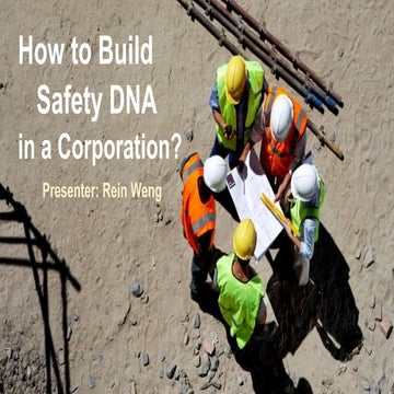 How to Build Safety DNA in a Corporation?