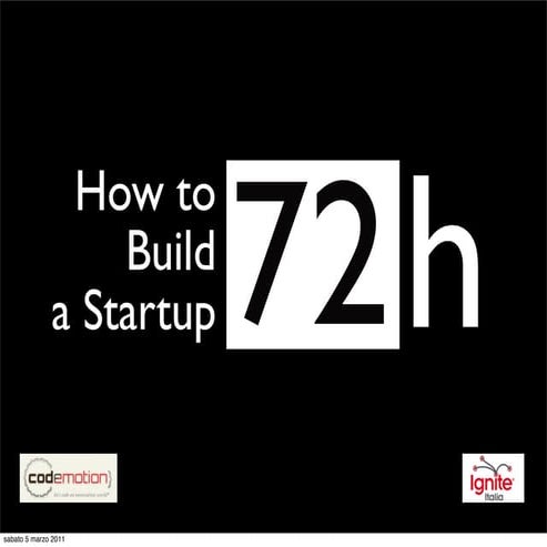 How to build startup 72h