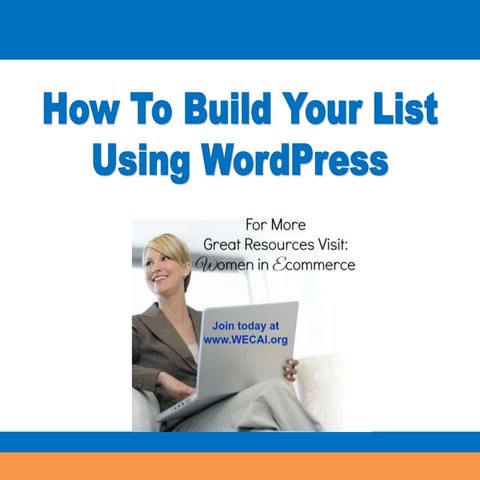 How to build your list using wordpress