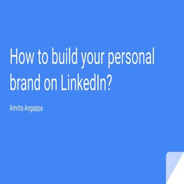 How to Build Your Personal Brand on LinkedIn