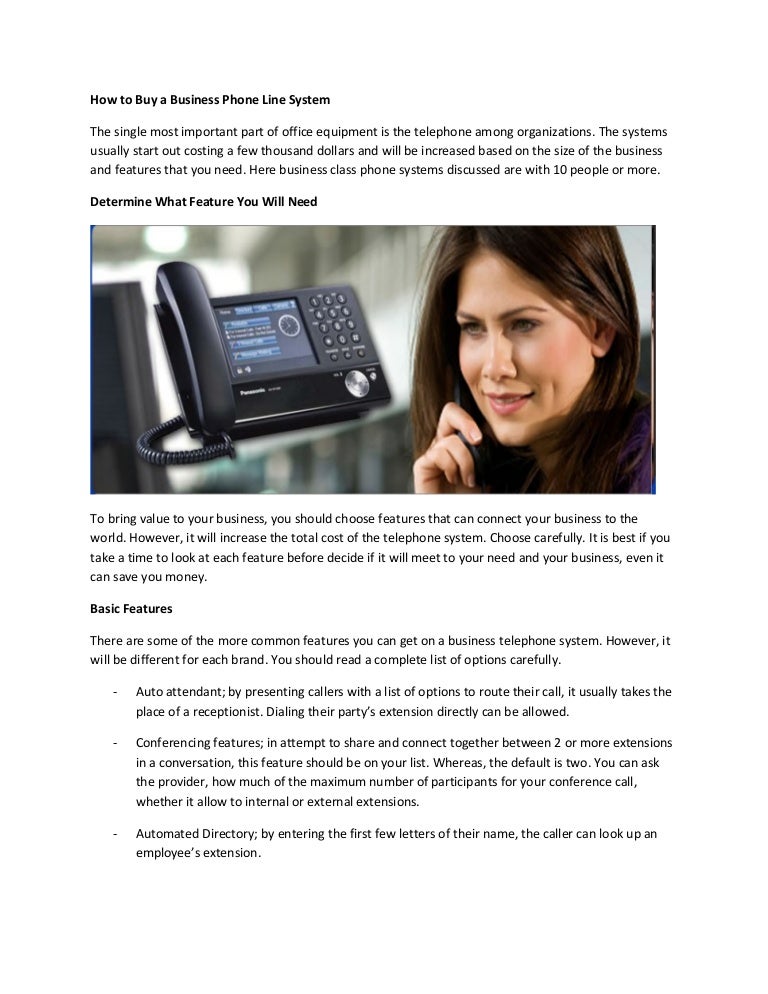Important Thing To Consider to Buy a Business Phone Line System