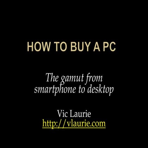 How to buy a pc