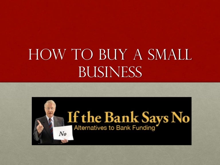 How to buy a small business