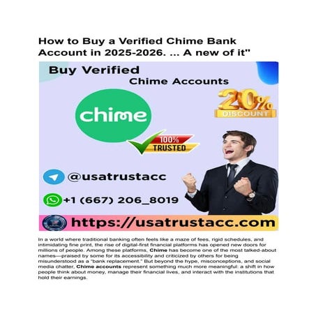 How to Buy a Verified Chime Bank Account in 2025-2026. ... A new of it_.pdf