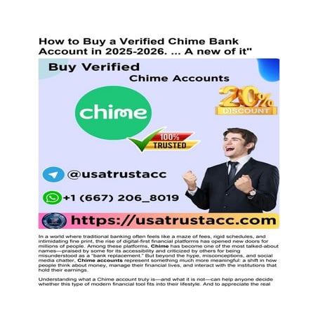 How to Buy a Verified Chime Bank Account in 2025-2026. ... A new of it_.docx