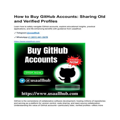 How to Buy GitHub Accounts_ Old and Verified Profiles.pdf