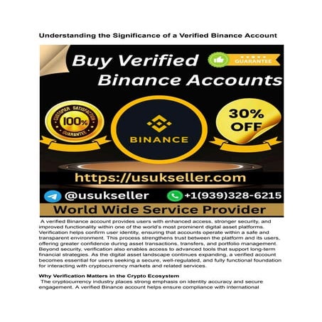 How to Buying a Verified Binance  Account.pdf