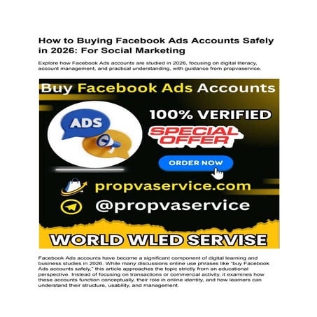 How to Buying Facebook Ads Accounts Safely in 2026_ For Social ...