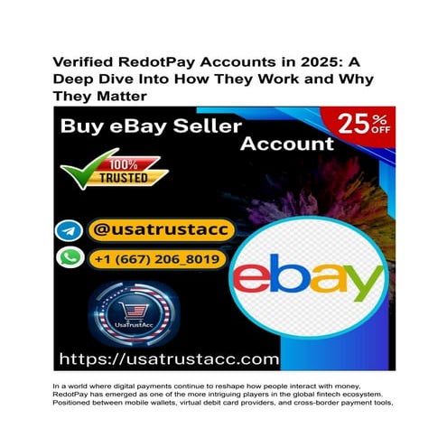 How to buy RedotPay Account in2026 first month .pdf