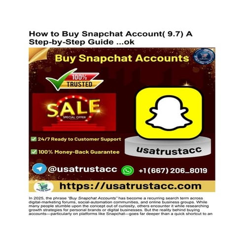 How to Buy Snapchat Account( 9.7) A Step-by-Step Guide ...ok.docx