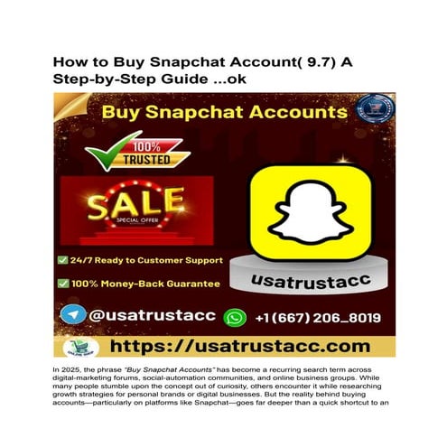 How to Buy Snapchat Account( 9.7) A Step-by-Step Guide ...ok.pdf