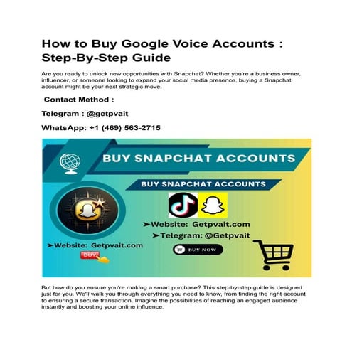 How to Buy Google Voice Accounts : Step-By-Step Guide