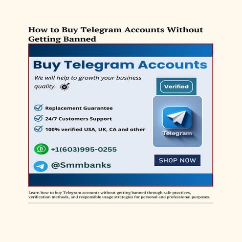 How to Buy and Manage Telegram Accounts Without Getting Banned Safely ...