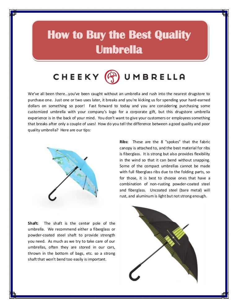 How to buy the best quality umbrella