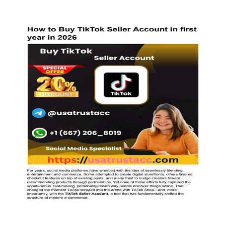 How to Buy TikTok Seller Account in first year in 2026.pdf