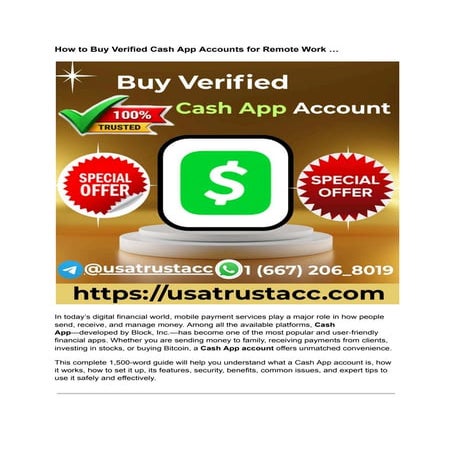 How to Buy Verified Cash App Accounts for Remote Work ....pdf