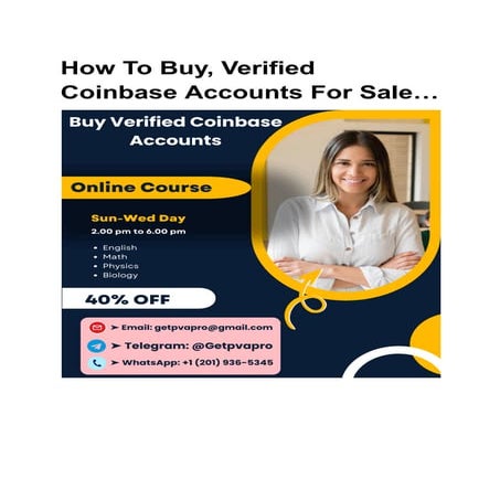 How To Buy, Verified Coinbase Accounts For Sale....pdf