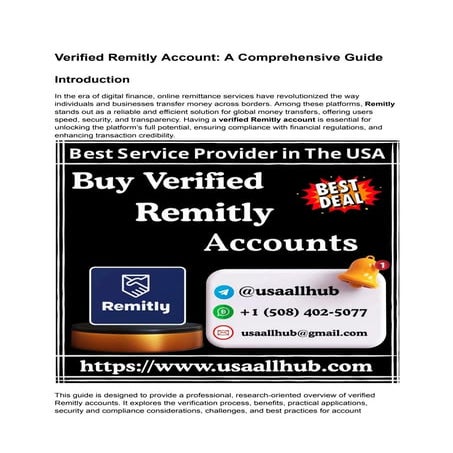How to Buy, Verified Remitly Account.pdf