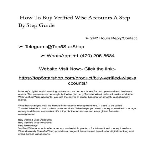 How To Buy Verified Wise Accounts A Step By Step Guide.pdf