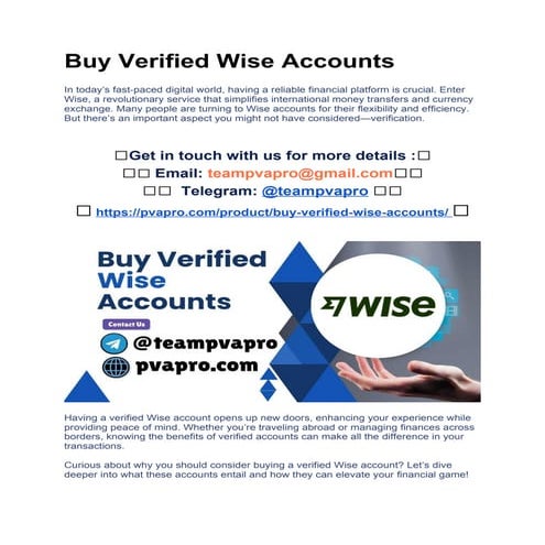 How To Buy Verified Wise Accounts Safely.docx