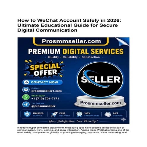 Comprehensive Guide to Securing Your Buy WeChat Account Safely in 2026 ...