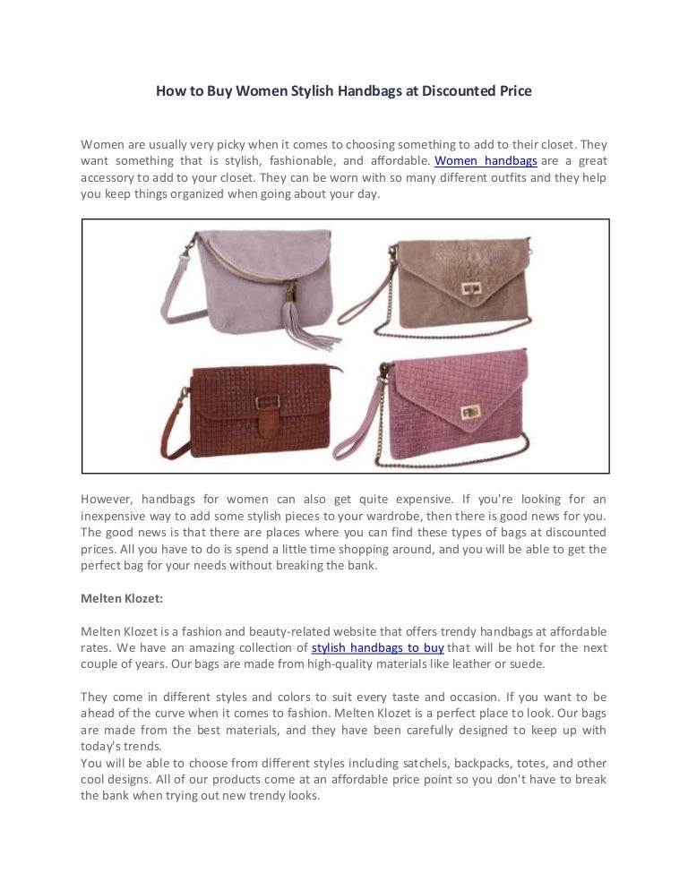 How to Buy Women Stylish Handbags at Discounted Price 3 howtobuywomenstylishhandbagsatdiscountedprice 211125120515 thumbnail 4