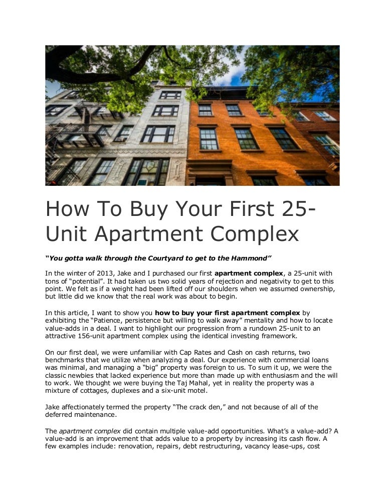 i want to buy an apartment