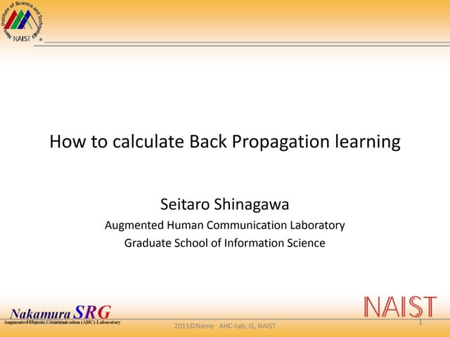 How to calculate back propagation