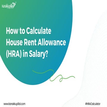 How to Calculate House Rent Allowance (HRA) in Salary? | PPT
