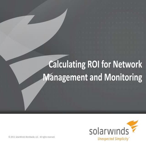 How to Calculate ROI for Network Management & Monitoring