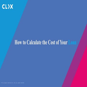 How to calculate the cost of your loan | PPT