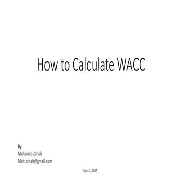 How to Calculate WACC | PPT