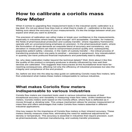 how to calibrate a coriolis mass flow meter.docx