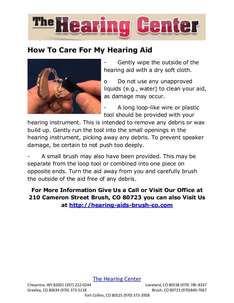 How to Care for My Hearing Aid