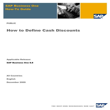 Cash Discounts