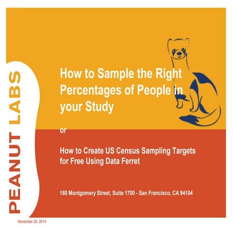 How to Create Census Sampling Targets for Free Using Data Ferret