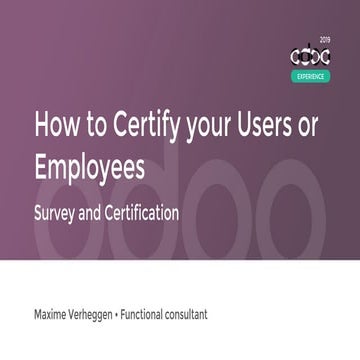 How to Certify your Users or Employees
