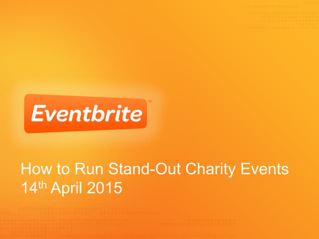 How to Run Stand-Out Charity Events